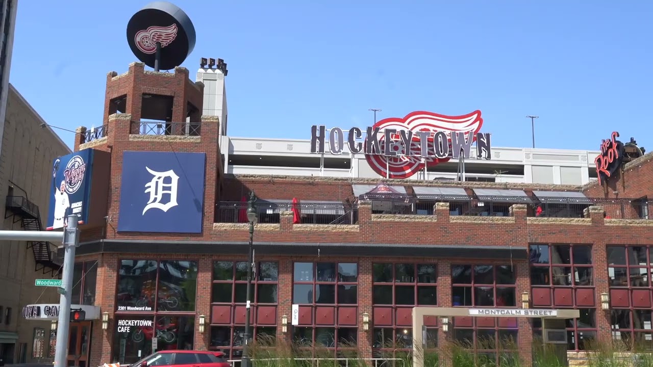 scene from detroit including comerica park, restaurants, hockeytown etc.