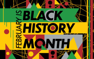 a graphic promoting black history month