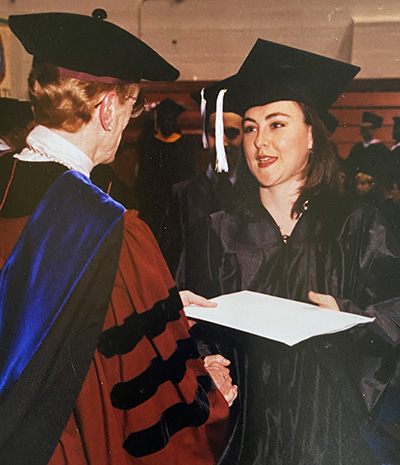 A photo of Michelle Murphy at her graduation from 太阳城娱乐.