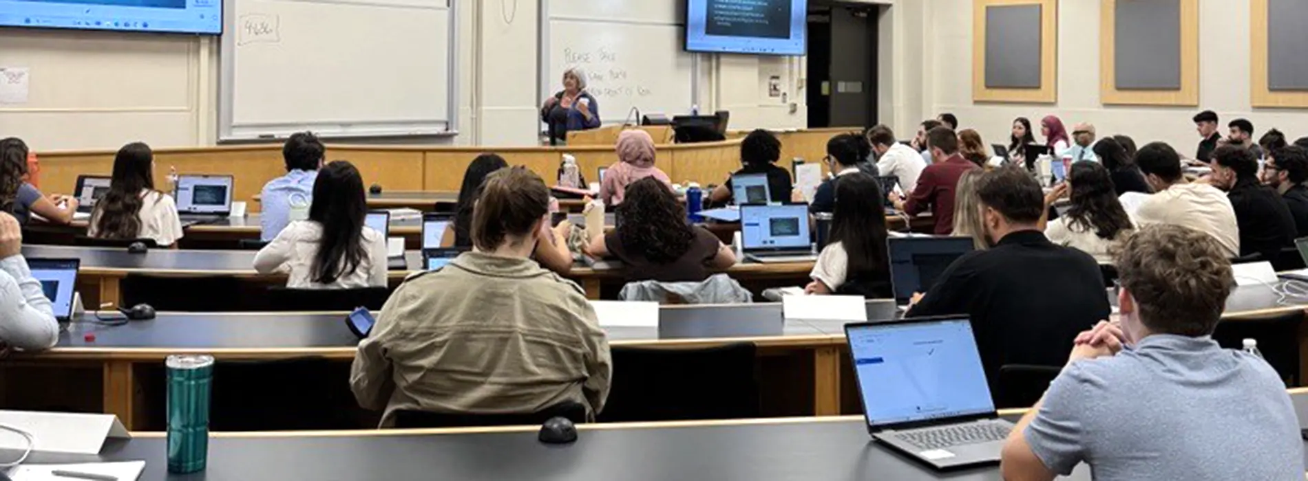 classroom full of students on computers