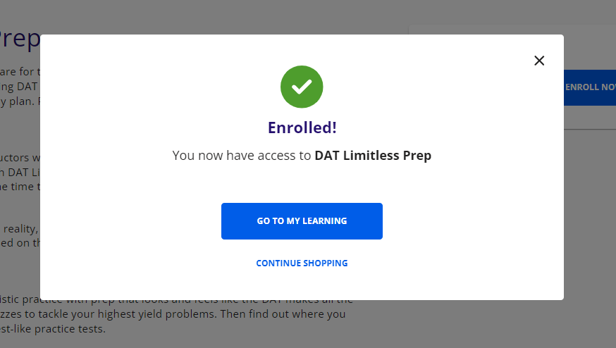 kaplan you are enrolled screen