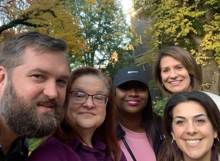 Michelle Wheater with a group of people