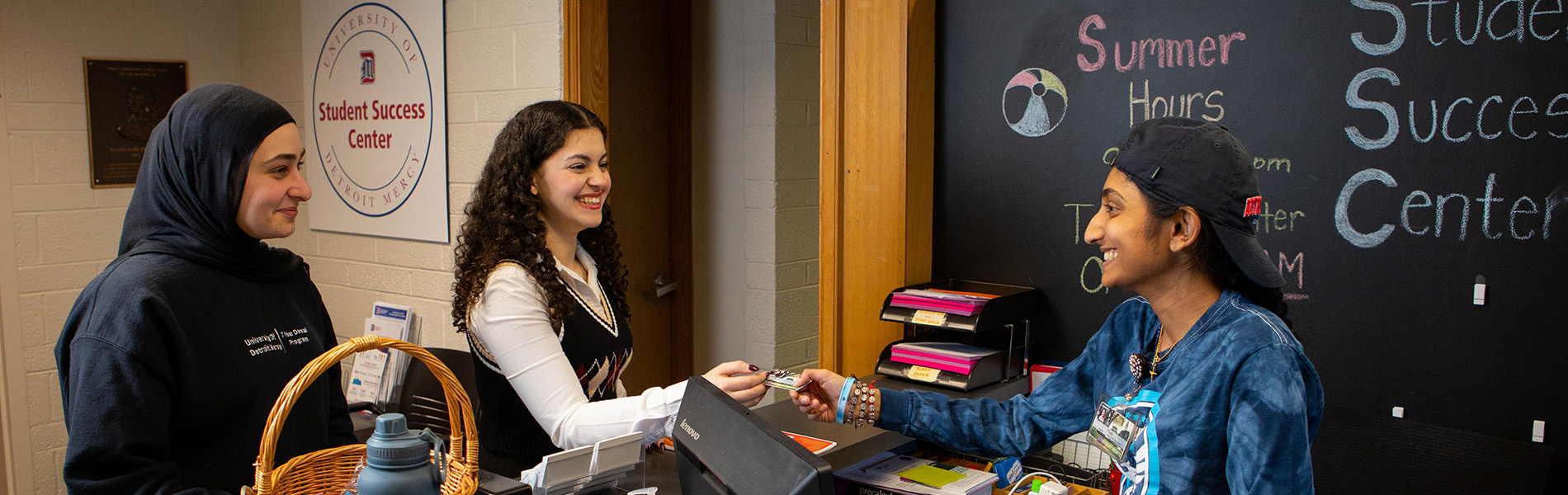 students in the ssc office