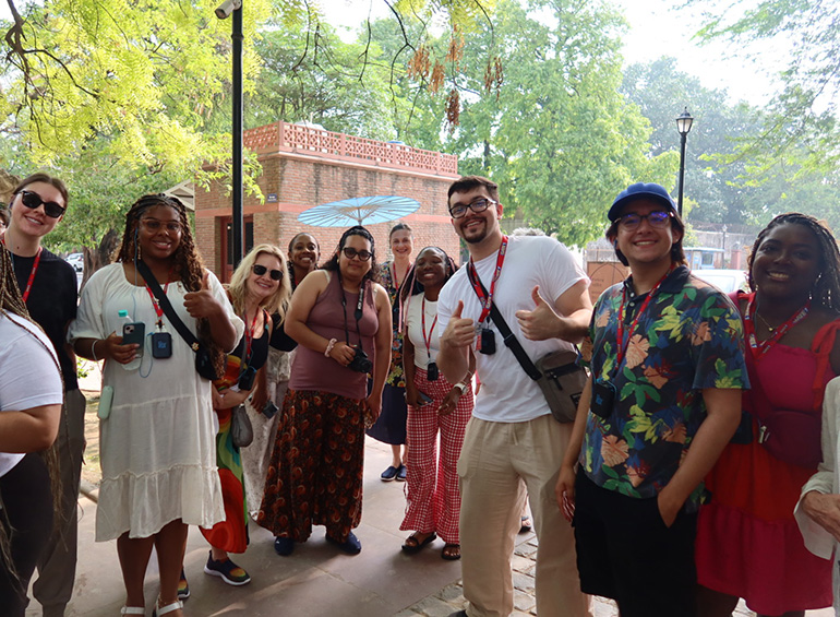 group photo of students at a bizarre