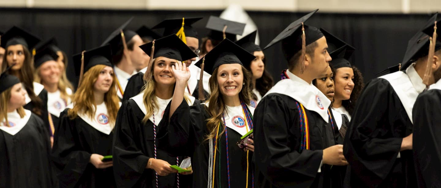 girls at commencement