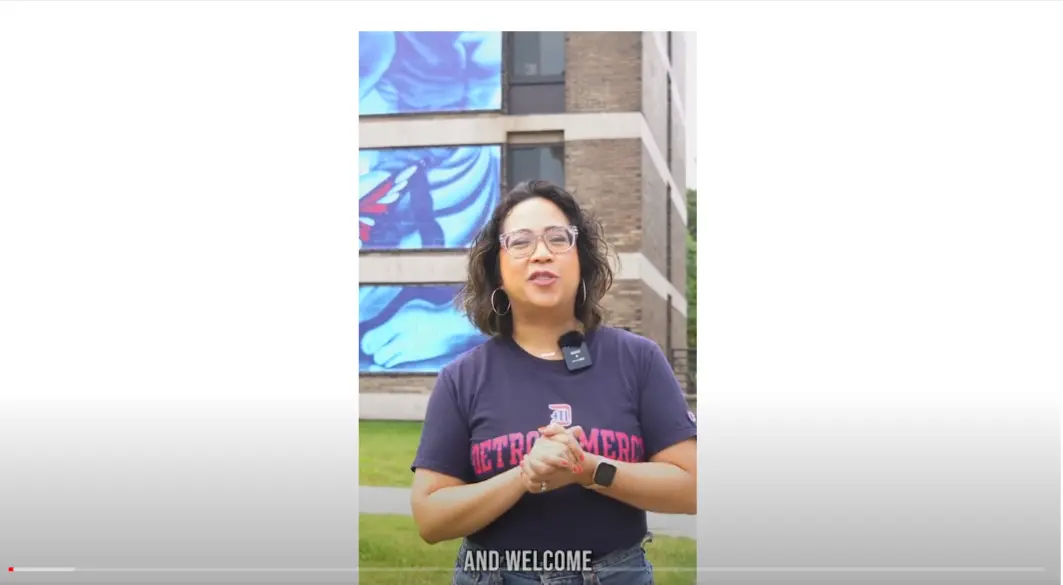 Lily explaining Pre-Arrival Information for international students