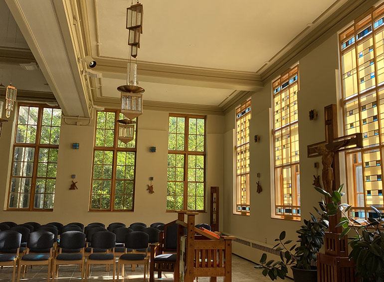mass in st. Ignatius chapel